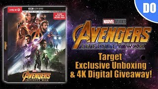 Avengers Infinity War Target Exclusive 4K Ultra HD Blu-ray Unboxing & 4K Digital Giveaway