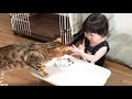 1歳5ヶ月　はじめての猫おやつ【しずくりっぷ】