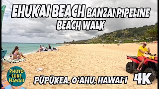 Ehukai Beach Banzai Pipeline Beach Walk 4K60 April 8, 2023 Pupukea Oahu Hawaii