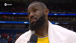 LeBron James talks WIN vs Pels & Facing Nuggets in First Round, Postgame Interview