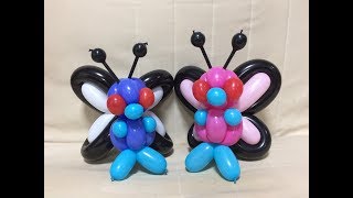 ポケモンのバタフリー（ちょうちょ）の作り方②（バルーンアート）　造型氣球  巴大蝶  神奇寶貝/POKEMON