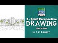 How to Draw 2 - Point Perspective Drawing? | Drawing & Handling Grade-2 Exercise Book | Grade Exam