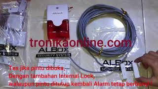 ALBOX Pintu Jendela Alarm Set semi wireless siap pakai Magnetic Door Contact tanpa panel INTERLOCK