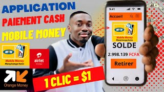 CETTE APP PAYE INSTANTANÉMENT SUR TON MTN MONEY WAVE ORANGE MONEY || Retrait facile depuis l'Afrique