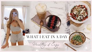 WHAT I EAT IN A DAY 🌱 realistic, healthy & vegetarian meals + intermittent fasting