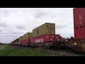 drummondville sub chase long stack train cn 120 w ex crex dpu at saint germain quebec