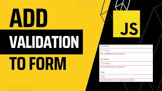 How To Create Form Validation In Javascript Tutorial (Easy Method)