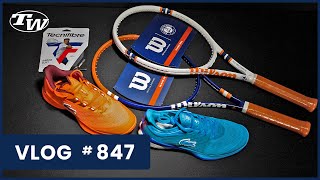 Sneak Peek Lacoste tennis shoes & Tecnifibre string that Medvedev uses; plus racquets - VLOG 847