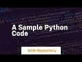 a sample python code