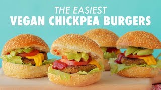 Easiest Vegan Chickpea Burgers - Loving It Vegan