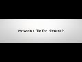 How do I file for Divorce in Ohio?