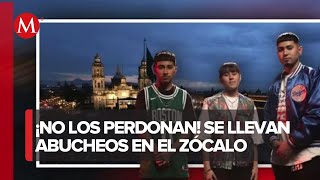 Abuchean a Yahritza y su esencia en el zócalo de la Ciudad de México