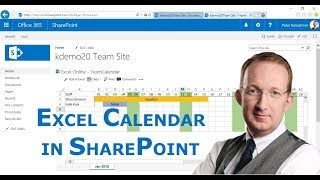 Insert an Excel Team Calendar in SharePoint