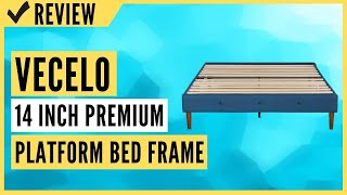 VECELO 14 Inch Premium Upholstered Platform Bed Frame Review