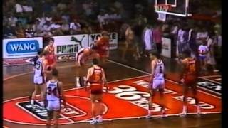 NBL 1988 - Adelaide 36ers vs. Illawara Hawks (Last few mins)