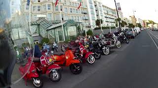 Lambrettas & vespas go to the Isle of man scooter rally with 3 Owls s.c & R.c.s.c