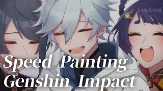 【Speed Painting】重雲誕生日絵タイムラプス #shorts 【原神/Genshin Impact】