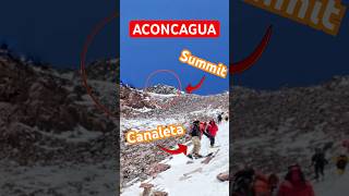 ACONCAGUA: La Canaleta after the cave 6700m / 22000fts  #aconcagua #7summits #montañismo