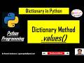 Python Dictionary #2 | values() Method