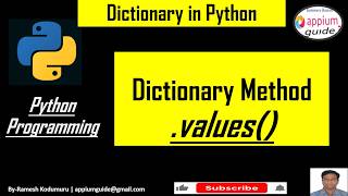 Python Dictionary #2 | values() Method