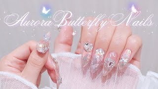 Self Nails | Aurora Butterfly Nails 🦋 |  | SHEIN | Nail Art | Extension Nails ✧