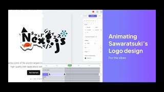 Recreated and animated Sawaratsuki's Next.js Kawaii Logo