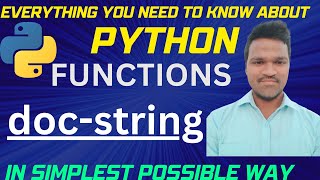 Python Functions Docstring | #pythonfunctions #functionsinpython #python #programming #functions