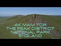 4K Drone Video: Mam Tor, Castleton, The Peak District National Park, Derbyshire, England