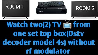 How to connect 2 tvs 📺 from one DStv decoder (model 4s) without using a Rf MODULATOR