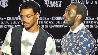TERENCE CRAWFORD REFUSES TO BREAK STARE DOWN WITH ERROL SPENCE IN NEW YORK