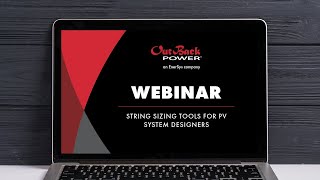 Webinar | String Sizing Tools for PV System Designers