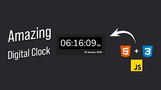 How to Make Digital Clock Using JavaScript, HTML & CSS in Hindi