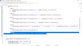 Java 41: Using default and break in switch statements