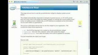 Demo of Intel's powerWidget (AJAX technology)