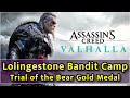 Assassin's Creed Valhalla - Lolingestone Bandit Camp Bear Mastery Challenge - Gold Medal