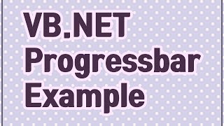 VB.NET - Progressbar Example