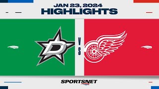 NHL Highlights | Stars vs. Red Wings - January 23, 2024