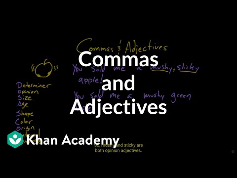 How do you separate adjectives with commas?