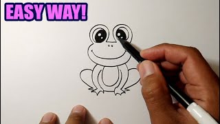 How to draw animals for beginners | Frog cute simple