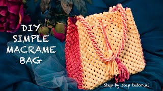 Macrame Bag DIY/ easy macrame for beginners/ Macrame bag new design