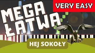 🎹 Hej Sokoły - Piano Tutorial (MEGA ŁATWA wersja) 🎵 NUTY W OPISIE 🎼