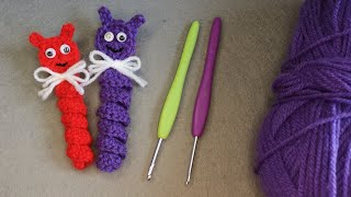 🐛 Crochet Worry Worm How to do a pocket hug FOR BEGINNERS 🐛 HOW TO CROCHET Caterpillar Small Gifts