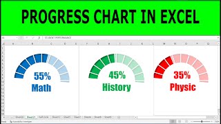 Infographic: Half Circle Progress Chart in Excel