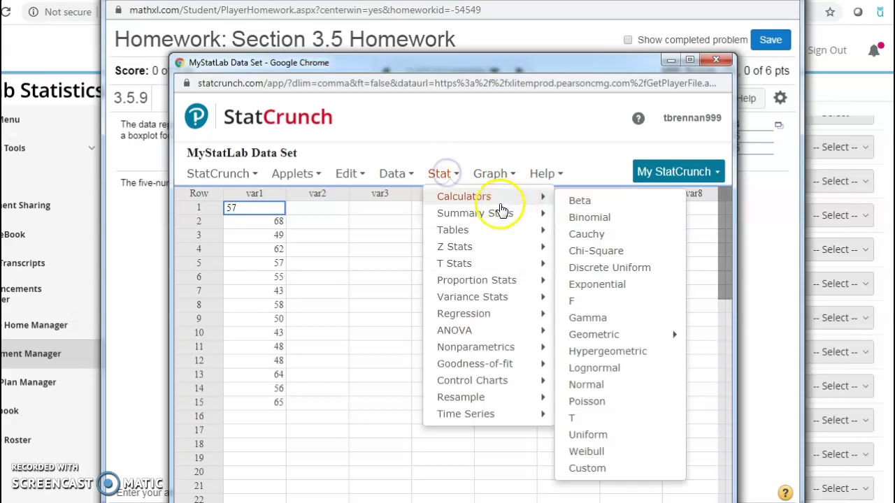 Using Stat Crunch - YouTube