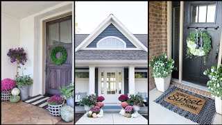 amazing front porch makeover ideas - front door flower & plant decor ideas - amazing craft ideas
