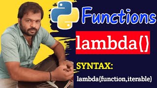 LAMBDA FUNCTION (ANONYMOUS FUNCTION) IN PYTHON PROGRAMMING || PYTHON PROGRAMMING IN TELUGU