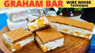 GRAHAM BAR | TRENDING Graham Bar | MANGO Graham Bar RECIPE | NO HAND MIXER | WIRE WHISK Technique