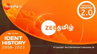 [UPDATED] Zee Tamil Channel Ident History (2008-2023) V2.0