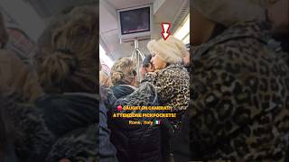 🔴CAUGHT ON CAMERA: Pickpockets on crowded public transport in Rome– How to Stay Safe! #Viral #Shorts