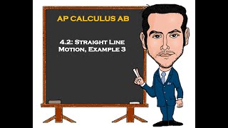 AP Calculus AB 4.2: Straight Line Motion Example #3